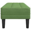 vidaXL lavička s vankúšom Svetlo zelená 113 x 57 x 39 cm Zamat