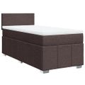 vidaXL Posteľný rám boxsping s matracom hnedý 80x200 cm látka