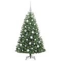 vidaXL Umelý Sklápací Vianočný Stromček Zelená 120 cm PVC a kov