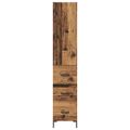 vidaXL Highboard Staré drevo 34,5 x 34 x 180 cm Kompozitné drevo