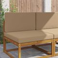 vidaXL Vankúš na vonkajšiu pohovku Polyester Sivohnedá 80 x 80 cm