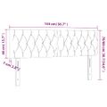 vidaXL Čelo postele s LED modré 144x7x78/88 cm látka
