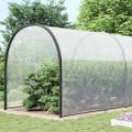vidaXL Priehľadná plachta s okami 10x12 m Polyetylén
