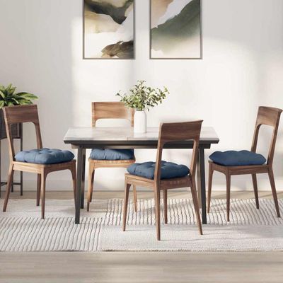 vidaXL Vankúše na sedenie 4 pcs Modrá 45 x 45 cm Kordúrová tkanina
