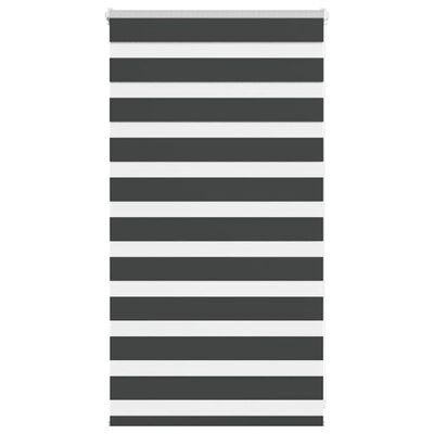 vidaXL Zebra roleta čierna 75x100 cm šírka látky 70,9 cm polyester
