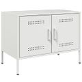 vidaXL TV skrinka biela 68x39x50,5 cm oceľ