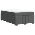 vidaXL Boxspring posteľ s matracom, tmavosivá 120x190 cm, látka
