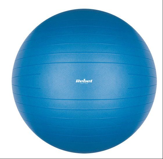 Gymnastická rehabilitačná lopta 75cm REBEL ACTIVE RBA-3102-BL s pumpičkou, modrá Gymnastický rehabilitační míč 75cm REBEL ACTIVE RBA-3102-BL s pumpičkou, modrá