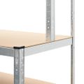 vidaXL Skladovací regál, strieborný 100x60x180 cm, oceľ a MDF
