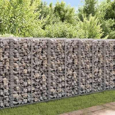 vidaXL Gabiónový kôš s vekom, pozinkovaný drôt 100x30x30 cm