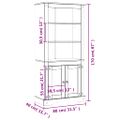 vidaXL Skrinka z borovice, mexické prevedenie Corona, 80x40x170 cm