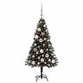 vidaXL Vianočný stromček Čierna 120 cm PVC
