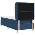 vidaXL Posteľ s pružinovým rámom s matracmi Modrá 200 x 90 cm látka