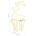 vidaXL Vianočná sieťovinová dekorácia so sobom 306 LED 60x24x89 cm