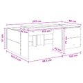 vidaXL Detská vysoká posteľ s pultom Dymový dub 90 x 200 cm