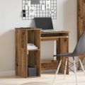 vidaXL Stôl s policami Old Wood 84x40x78 cm Engineered Wood