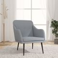 VidaXL Kreslo bledosivé 63x76x80 cm látka