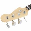 vidaXL Elektr. basgitara pre začiatočníka s taškou hnedo-biela 4/4 46"