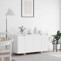 vidaXL Servírovacia skriňa Biela 135 x 41 x 75 cm Kompozitné drevo