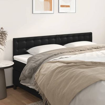 vidaXL Čelá postele 2 ks čierne 100x5x78/88 cm umelá koža