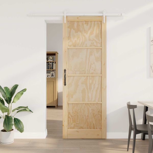 vidaXL Posuvné dvere ORKDAL Prírodná a biela 83 x 232 cm