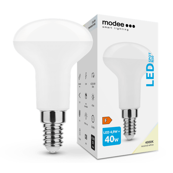 Modee Lighting LED Spot žiarovka R50 4,9W E14 neutrálna biela (MLR504000K4,9WE14A) Aseries
