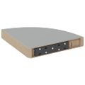 vidaXL Plávajúce rohové police 4 ks, lesklé sivé 25x25x3,8 cm, MDF