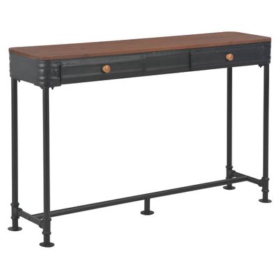 vidaXL Konzolový stolík s 2 zásuvkami 120x30x75 cm jedľové drevo