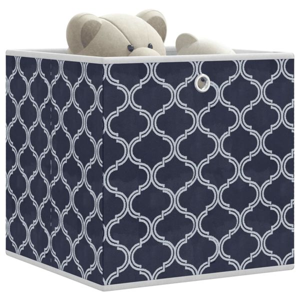 vidaXL skladacie úložné boxy 4 ks Modrá 32x32x32 cm Netkaná textília