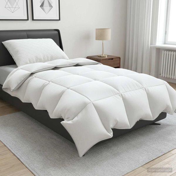 vidaXL Paplón FULDA 140 x 220 cm Zima 300 GSM 90% husacie páperie