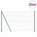 vidaXL Euro plot s betónovým podstavcom 25 x 1,2 m PVC potiahnutá oceľ