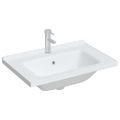 vidaXL Kúpeľňové umývadlo biele 71x48x19,5 cm obdĺžnikové keramické