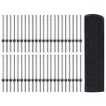 vidaXL Zvarené pletivo s podperami 100 x 0,5 m PVC potiahnutá oceľ