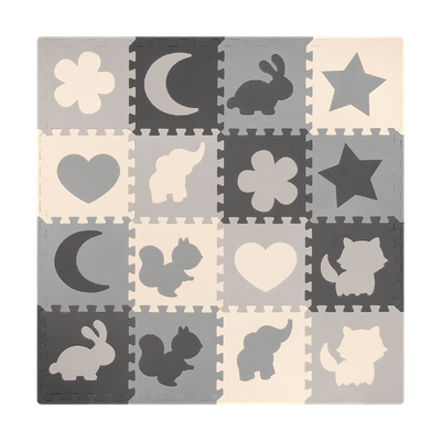 Vzdelávacia podložka pre deti, puzzle REBEL RBY-2250-16 150 x 150 s rámom
