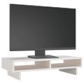 vidaXL Stojan na monitor biely 60x27x14 cm masívna borovica
