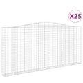 vidaXL Oblúkové gabiónové koše 25 ks 400x30x180/200 cm pozink. železo