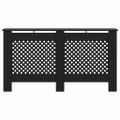 vidaXL Kryt na radiátor čierny 152x19x81,5 cm MDF