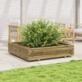 vidaXL Záhradný kvetináč 110x110x26,5 cm impregnovaná borovica