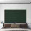vidaXL Nástenné panely 12 ks tmavozelené 60x30 cm látka 2,16 m²
