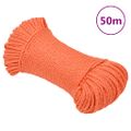 vidaXL pracovné lano oranžové 3 mm 50 m polypropylén