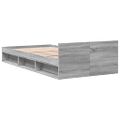 vidaXL Posteľný rám so zásuvkou sivý sonoma 90x200 cm kompozitné drevo