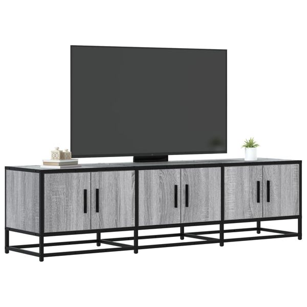 vidaXL TV skrinka sivá sonoma 150x35x41 cm kompozitné drevo a kov