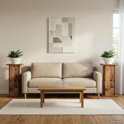 vidaXL Stojan na rastliny 2 pcs Staré drevo 30,5 x 30 x 60,5 cm