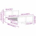 vidaXL Rám postele s čelnou doskou Tmavo šedá 120 x 200 cm látka