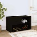 vidaXL Botník čierny 80x35x45 cm spracované drevo