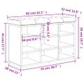 vidaXL Lavička na topánky betónovo sivá 82x32x50 cm kompozitné drevo