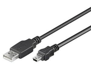 PremiumCord Kábel mini USB, A-B, 5 pinov, 0,5 m