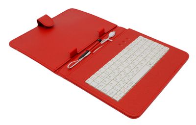 AIREN AiTab Leather Case 2 with USB Keyboard 8'' RED (CZ/ SK/DE/UK/US.. layout)