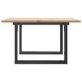 vidaXL Konferenčný stolík v tvare O 60x60x40 cm borovica a oceľ