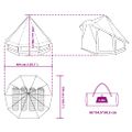 vidaXL Tipi stan so strechou Šedá a oranžová 404 x 370 x 270 cm taft